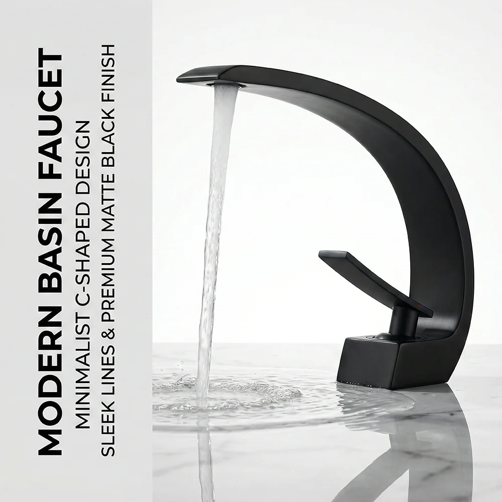 Matowa Czarna Bateria Łazienko – Silicone Tap Washer recenzja i cena