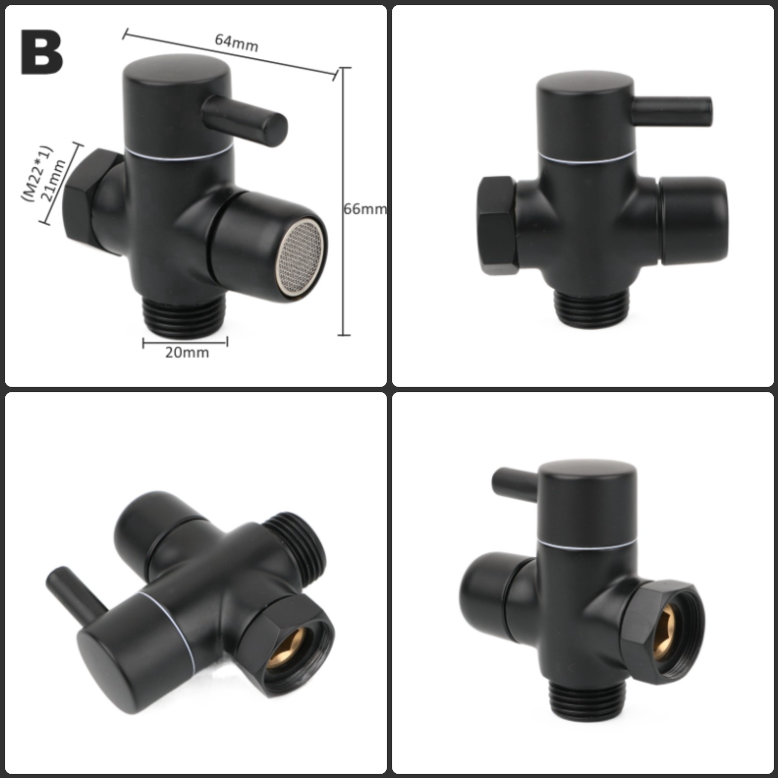 Czarny mosiężny adapter ramien – Shower Valve Cartridge recenzja i cena