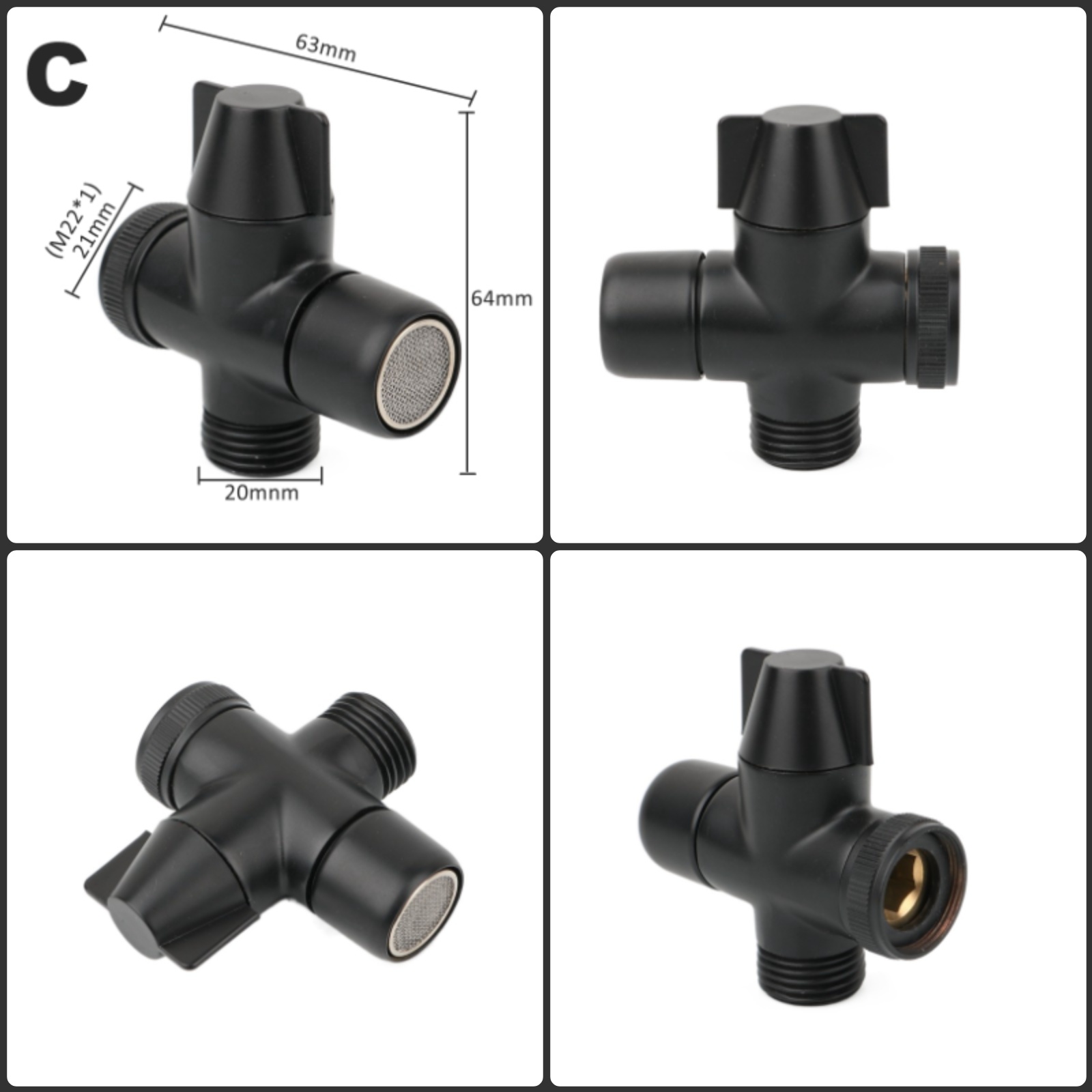 Czarny mosiężny adapter ramien – Shower Valve Cartridge recenzja i cena